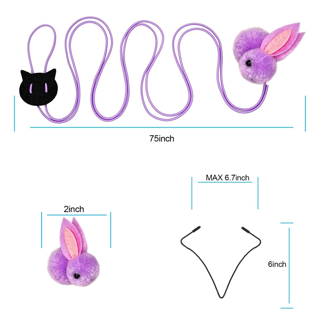 ZPH Cat Toys Interactive for Indoor Cats,2PCS Retractable Wand,9PCS Basic