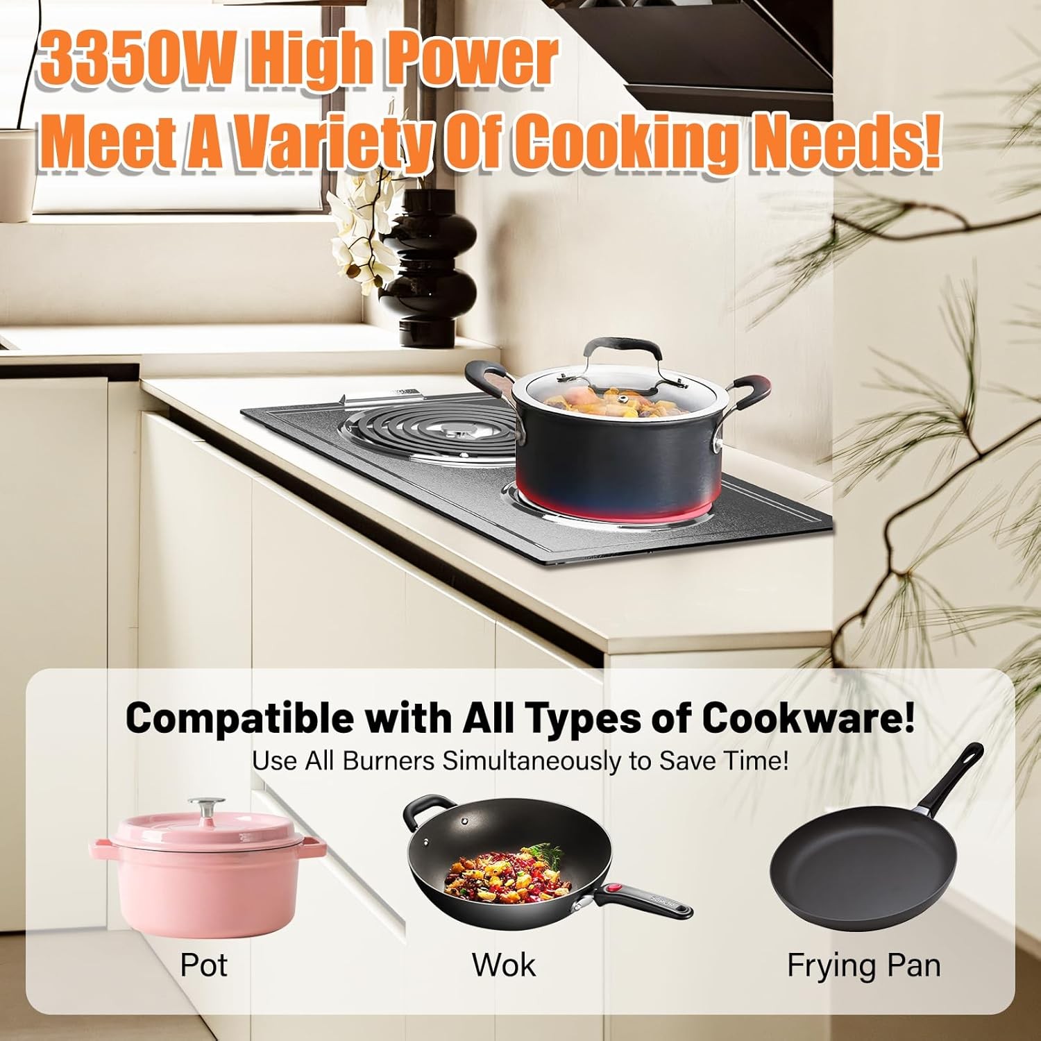 JEA7000ADBA Coil Element Burner Cartridge Fit Jenn-Air JEA7000ADB Range Stove