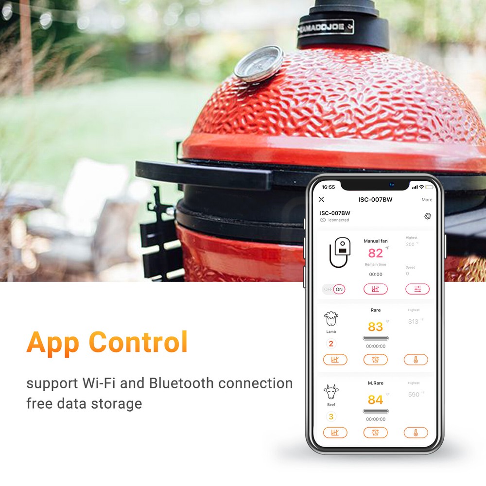 WiFi Smokers Controller BBQ Thermometer Bluetooth Oven Cooking Meat APP Control