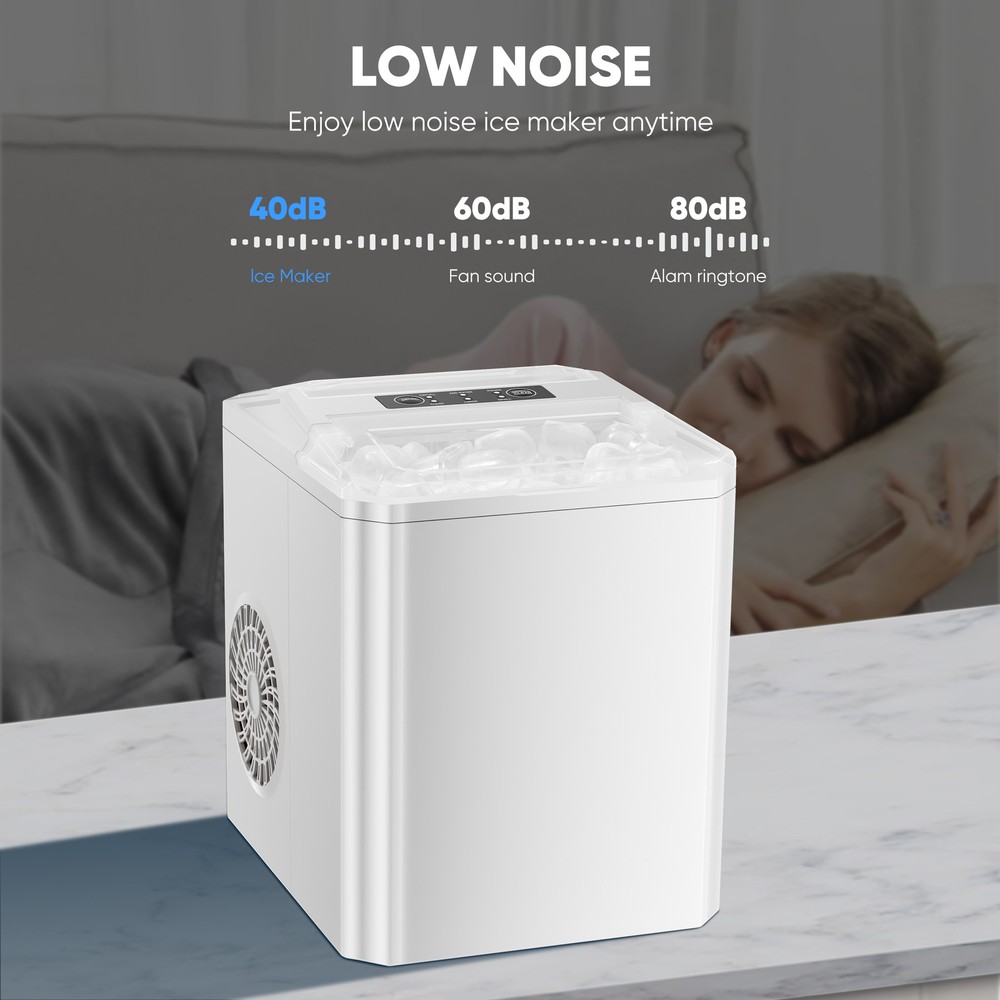 Portable Ice Maker with Self-cleaning Function - Ready in 6 Minutes for 9 Cubes