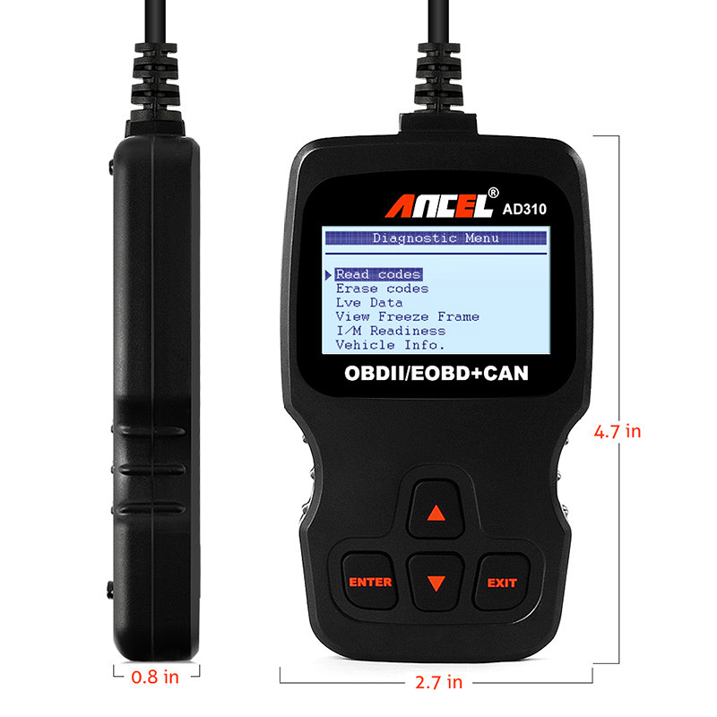 Ancel AD310 Engine Diagnostic Scan Tool Car Code Reader OBD2 Scanner Automotive