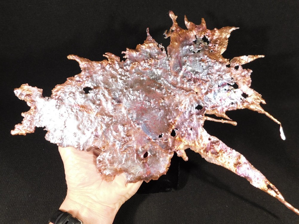 BIG! Bright Solid Solid COPPER Splash ART Sculpture Arizona 431gr
