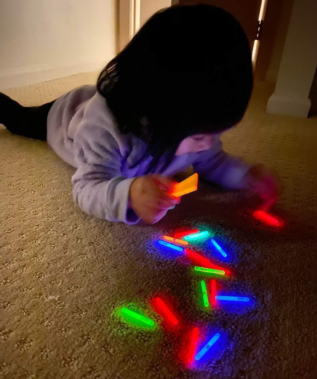 100-Pack Mini Glow Sticks – Assorted Colors, Bulk Glow-in-the-Dark for Easter, F