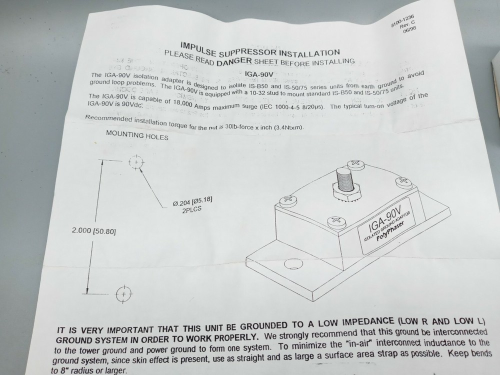 1 NOS Polyphaser IGA-90V