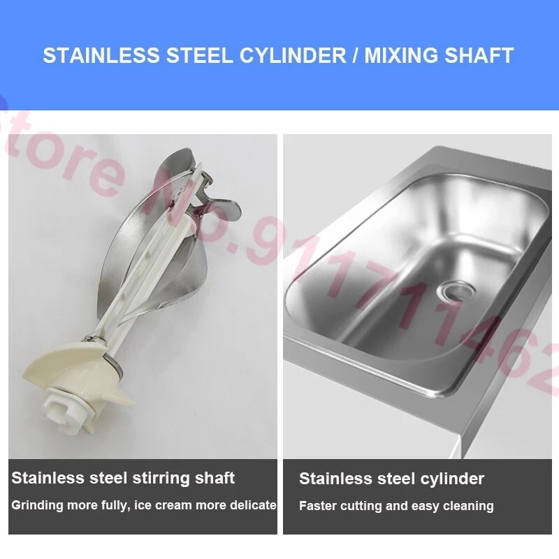 Soft Ice Cream Machine 22L/H Vertical Ice Cream Maker