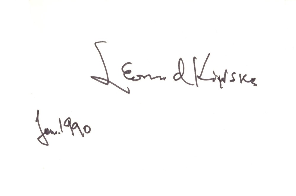 Leonid Kinskey Autograph