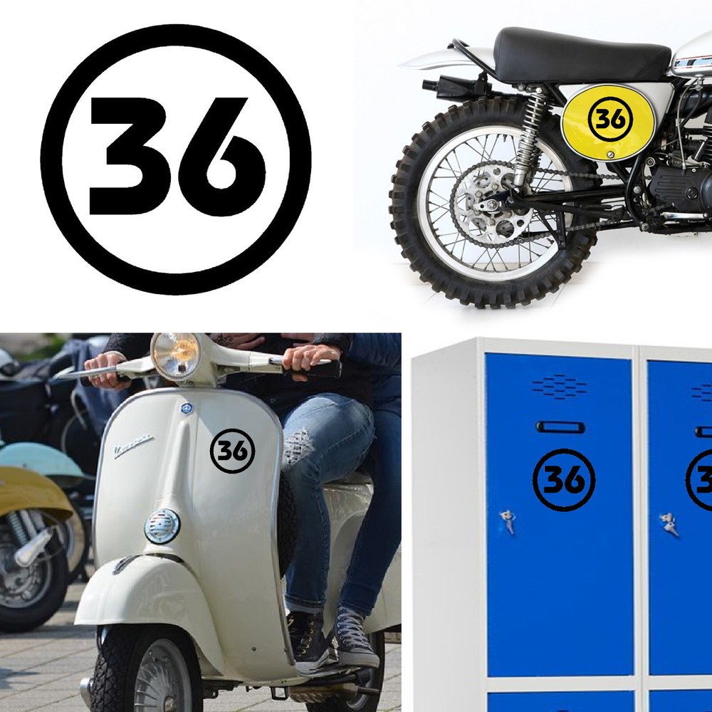 Number 36 v2 Sticker Vinyl