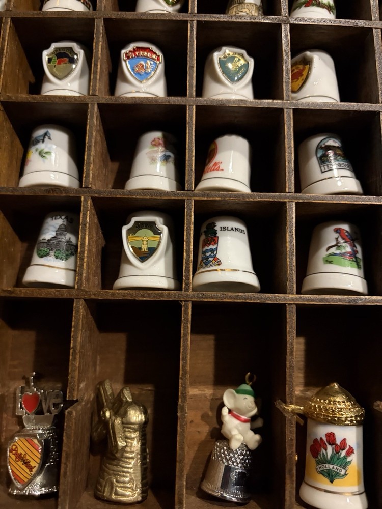Thimble Collection with Case Large. 84 In Total