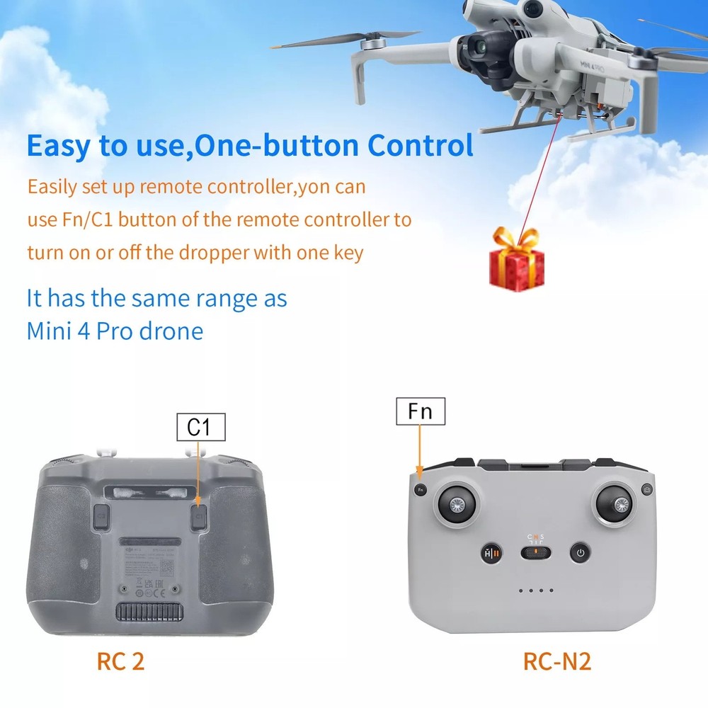 Drone Thrower Airdrop System Wedding Advertising Delivery For DJI Mini 4 Pro