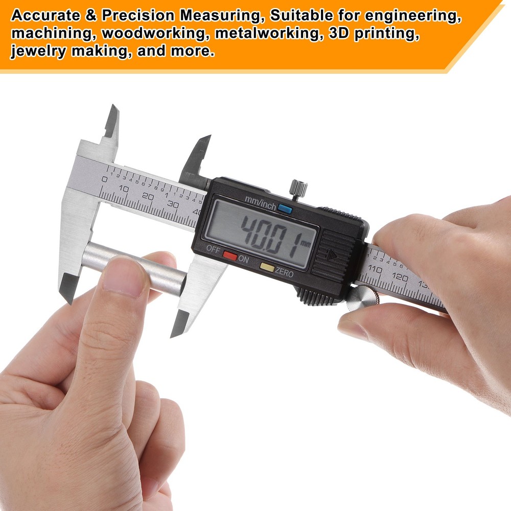 Digital Caliper 150mm/0-6 Inch Large LCD Screen Measuring Tool