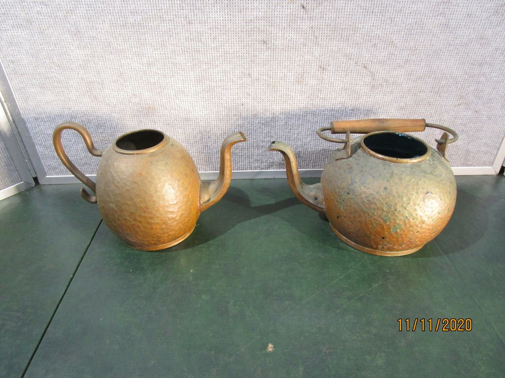 2 Vintage Recuerdo Chile Copper Pots