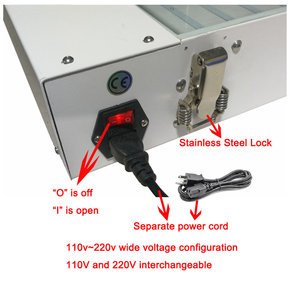 USA Tabletop Precise Vacuum LED UV Exposure Unit PLC Controlled Panel 120W
