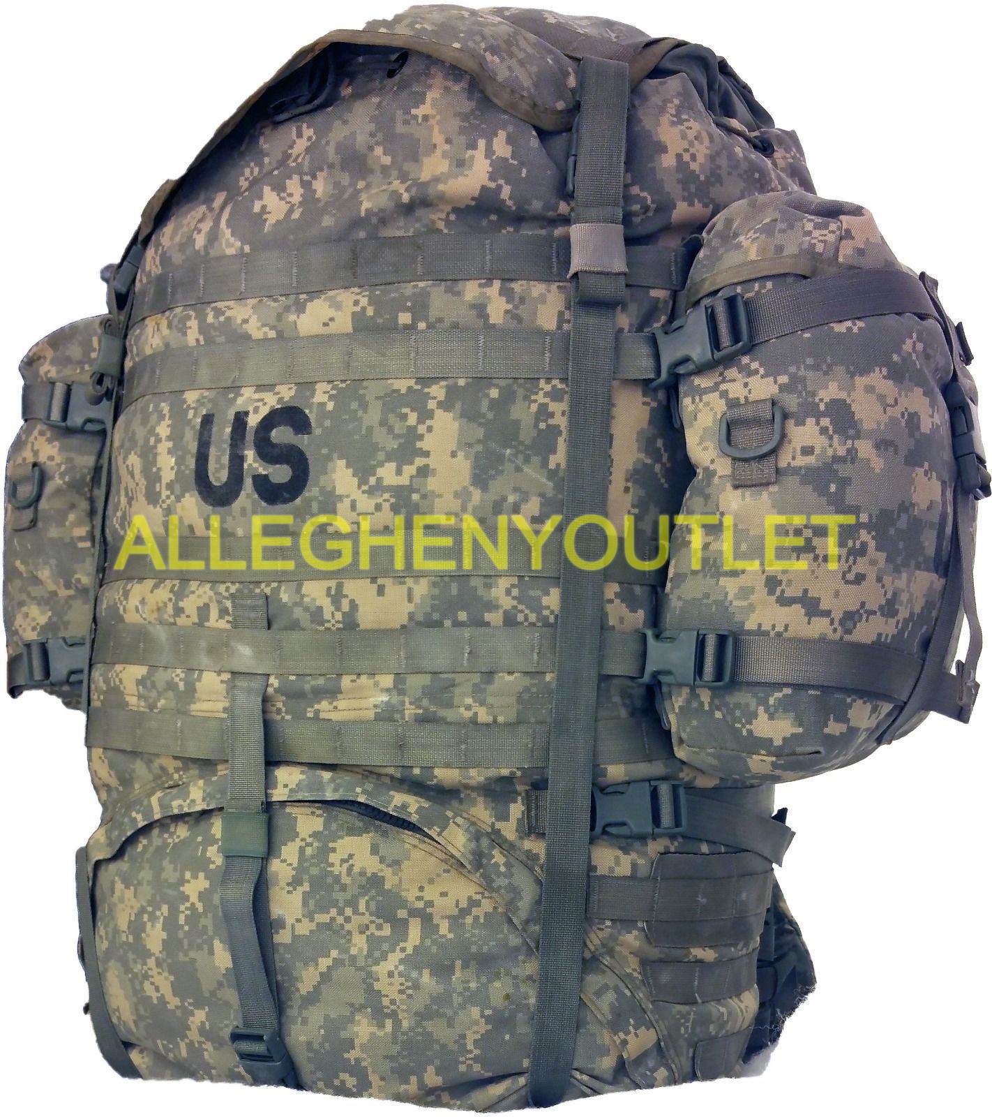 US MILITARY MOLLE II Large Rucksack Field Pack Complete Frame Pouches Straps ACU
