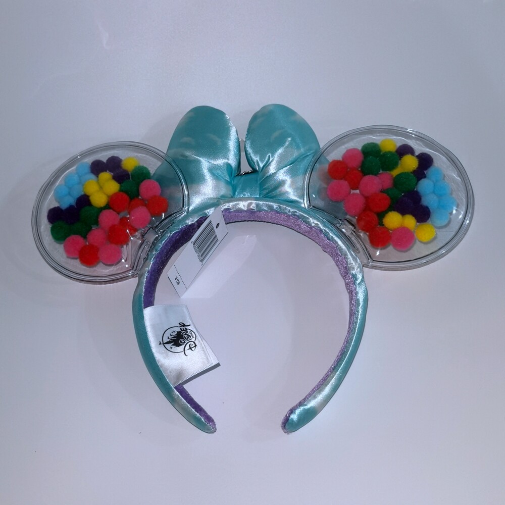 Disney Parks Disneyland UP Grape Soda Cap Balloons Minnie Mouse Ears Headband