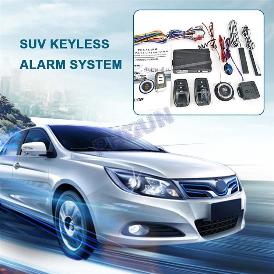 Car One-button Start System Keyless Entry Engine Start Alarm System Universal