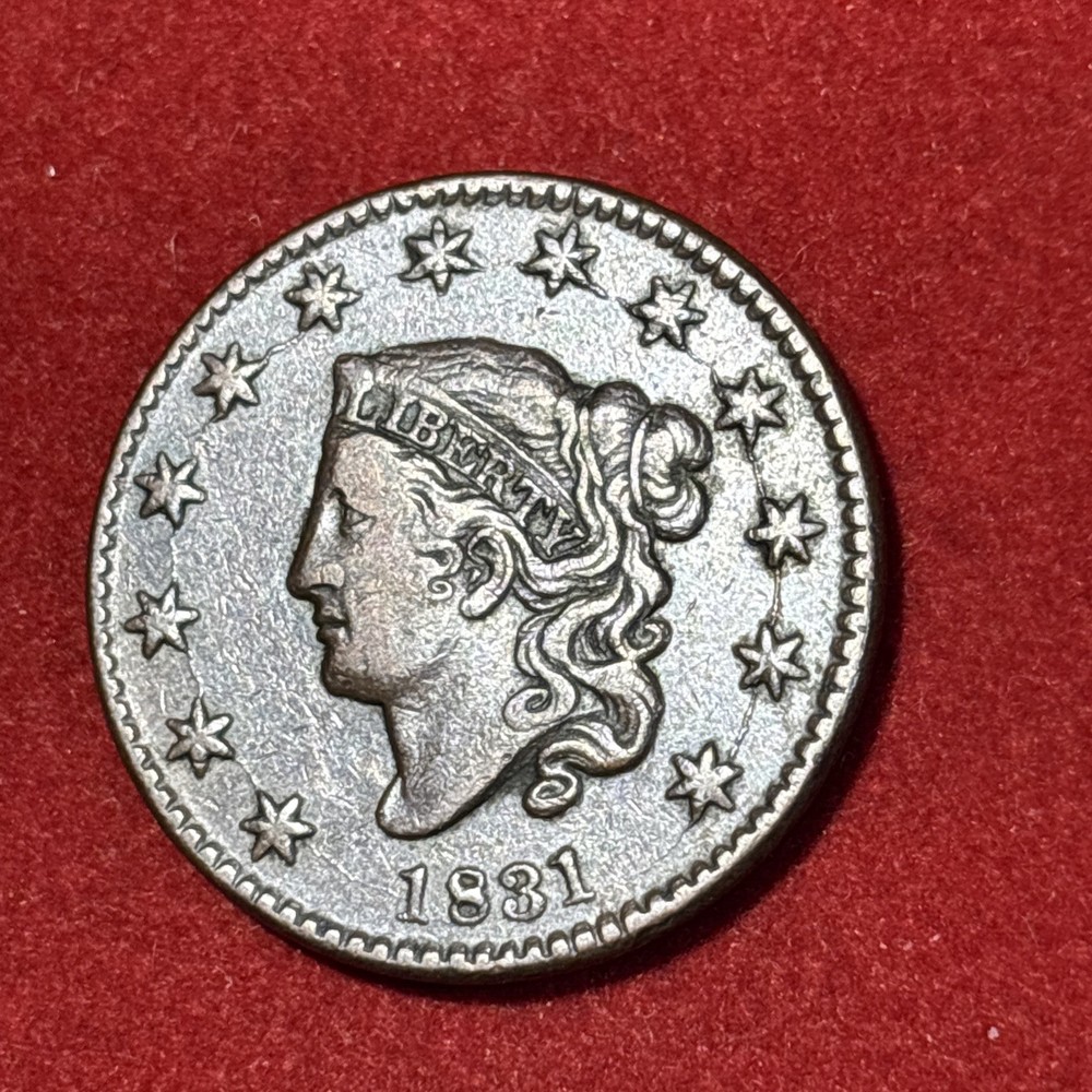 1831 1c N-12 Matron Head Large Cent