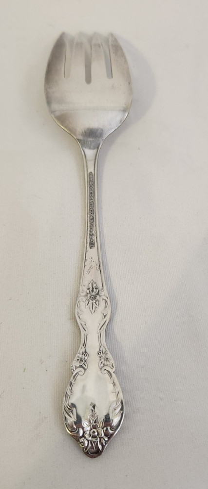 Wm Rogers Lrg. Meat Fork "Grand Elegance Pattern Silver-Plate 1959