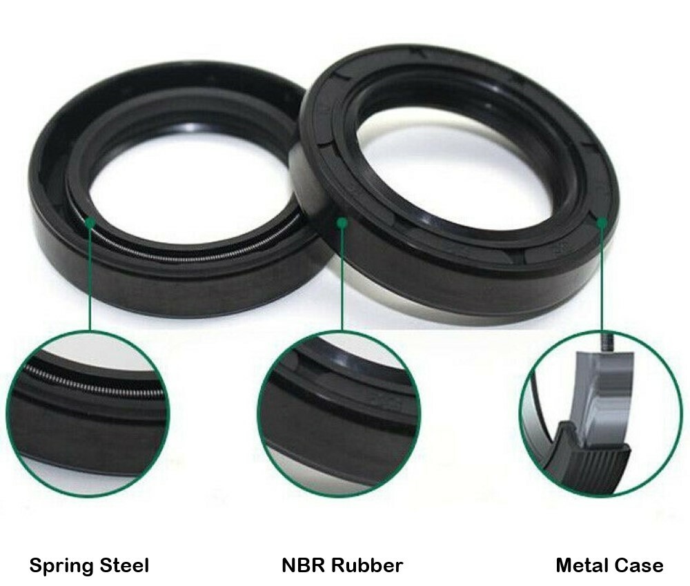 FACTORY NEW! TC 30x47x7mm Metric Oil Seal, Buna-N Double Lip, Spring Loaded