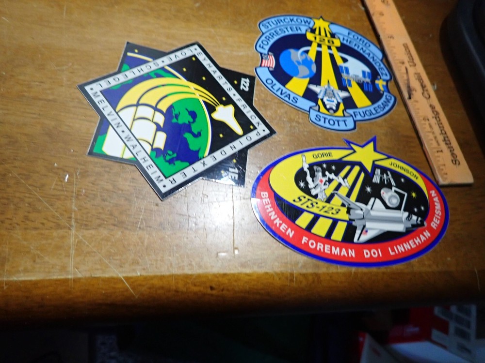 SPACE MISSION SPACE SHUTTLE THREE DECALS BX PC #50