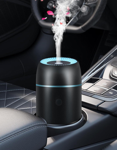 Car Diffuser for Essential Oils Portable Mini Ultrasonic Mist Black