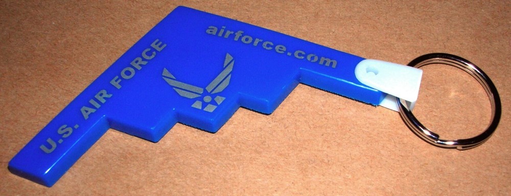 RARE NEW - U.S. AIR FORCE BLUE RUBBER KEY CHAIN