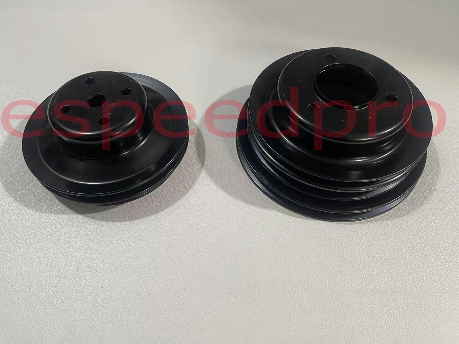 Black Pulleys Pulley BBC Big Block Chevy LWP 396-454 Long Water Pump Pulley Kit