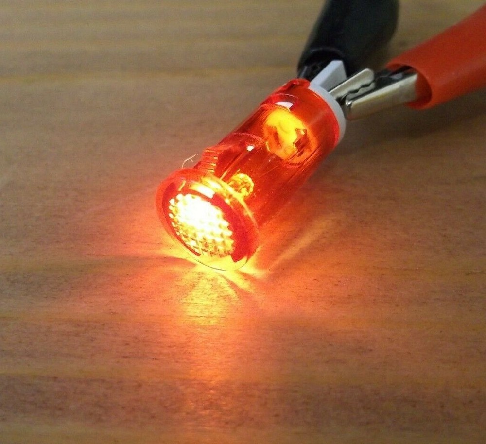 3 BBT 120 volt Push-In Red LED Indicator Lights