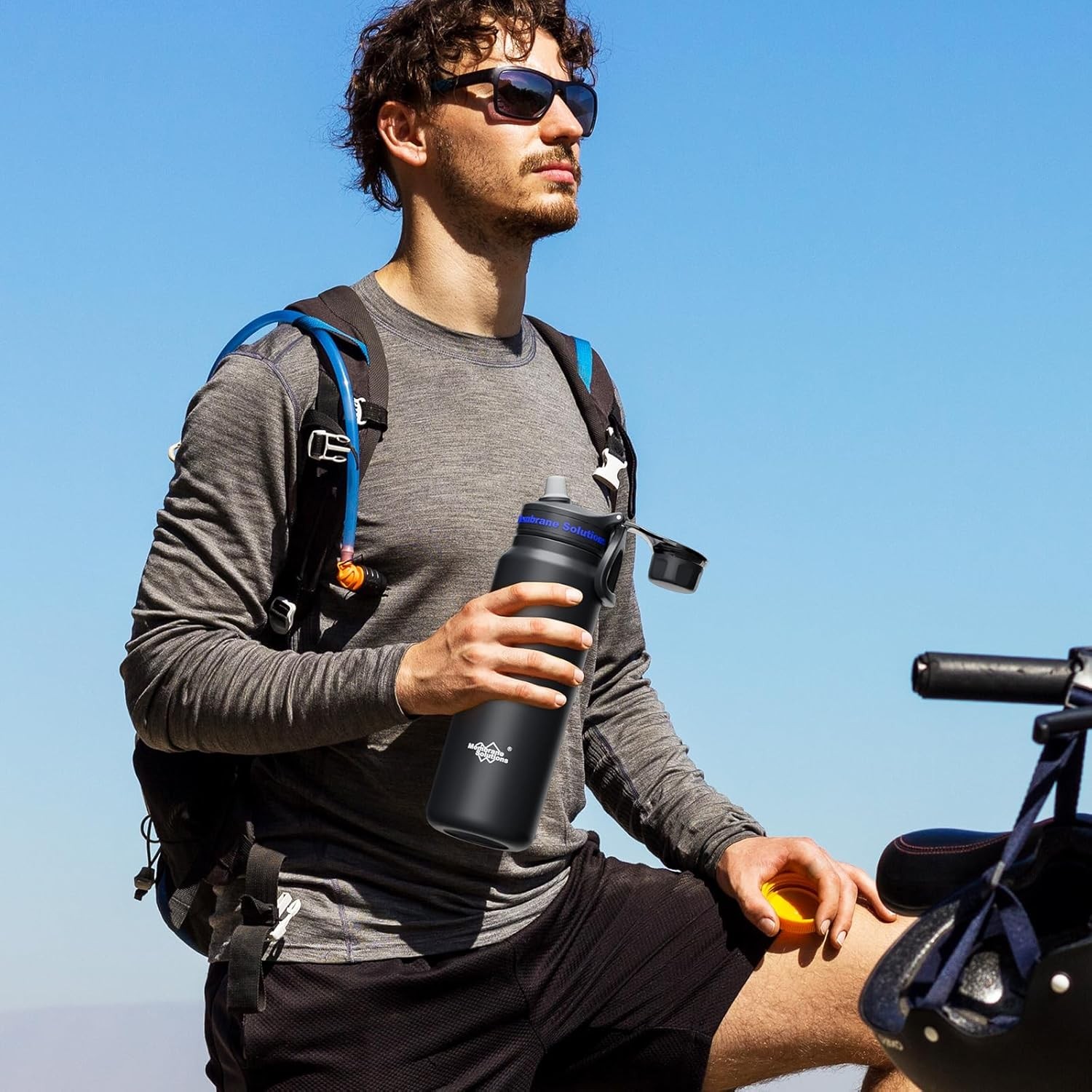 Filtered Water Bottle, 32oz Stainless Steel Water Bottle, with Filter Cartridge