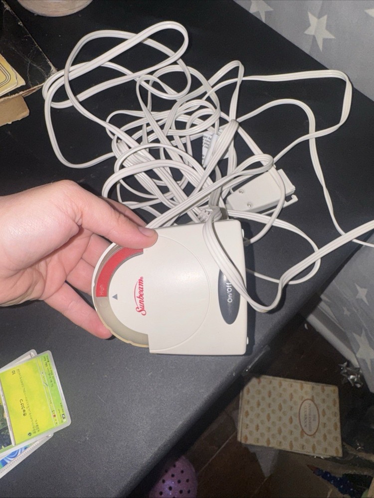 Sunbeam Bed Sheet Clip Controller White Plastic Adjustable Heat On/Off Switch