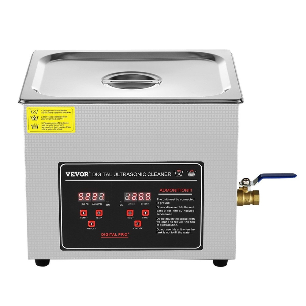 10L Optimized Ultrasonic Cleaner 40kHz Digital Timer Heater