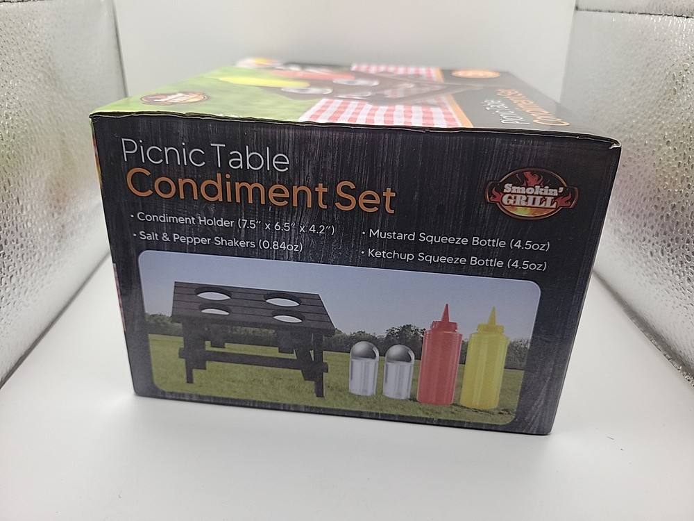 Smokin' Grill - Picnic Table Condiment Set - 5 Piece