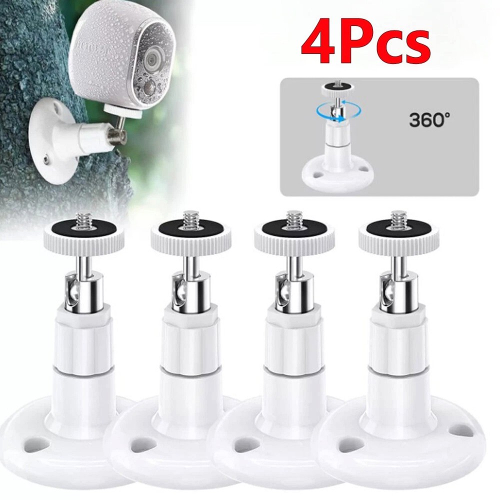 Adjustable Arlo Mounting Bracket 4-Pack for Pro 2/3/4 Go Weather Resistant ABS
