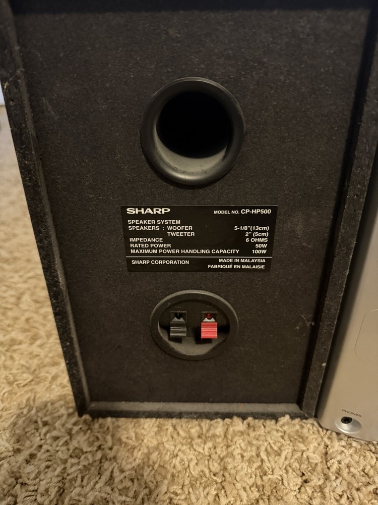 Sharp XL-HP500 Mini Component Stereo System w/ CP-HP500 Speakers