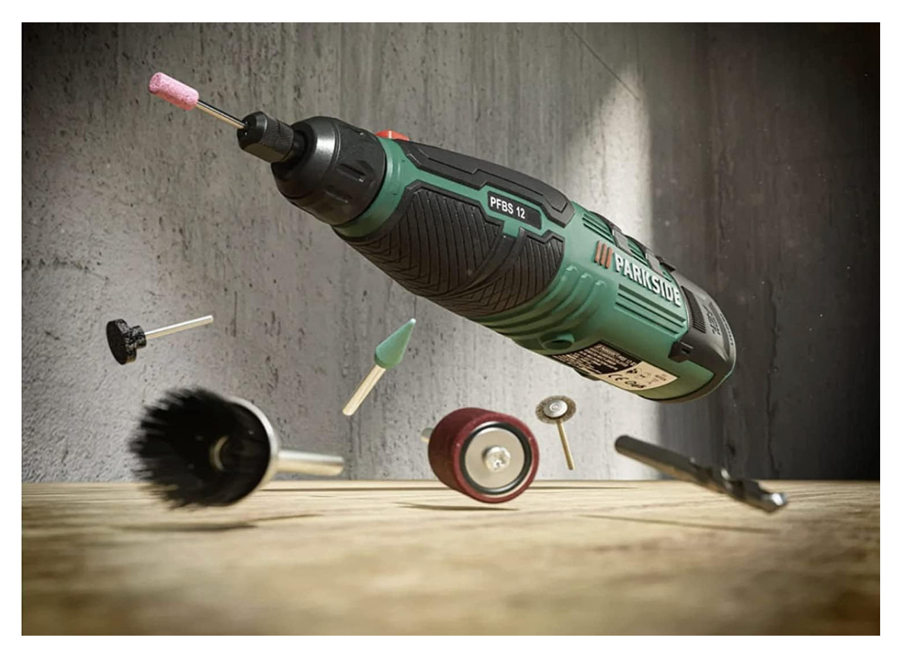 Parkside Cordless Precision Grinder 25000 RPM Sander 12V + Case + Accessories