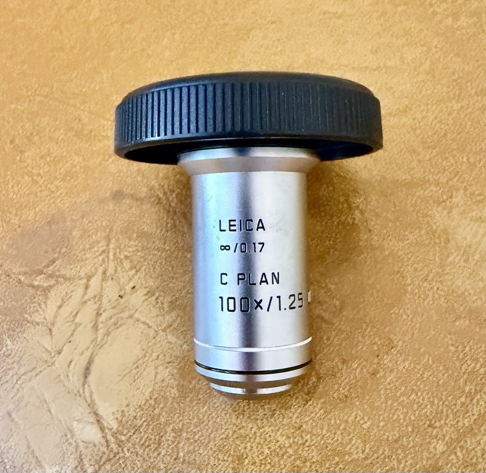 Leica Microscope C Plan 100x Oil Objective Clean Lens/ Case