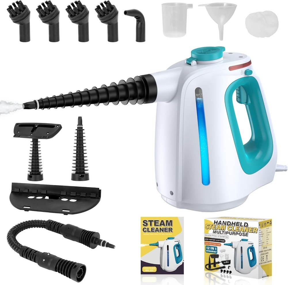 Lightweight Handheld Steamer with Lockable Steam Control & 30 Min Continuous Use
