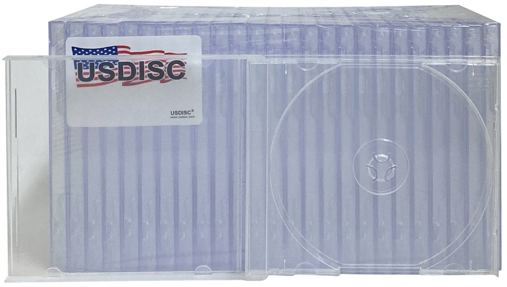 USDISC PP Poly Cases 10.4mm, Single 1 Disc (Clear) Lot