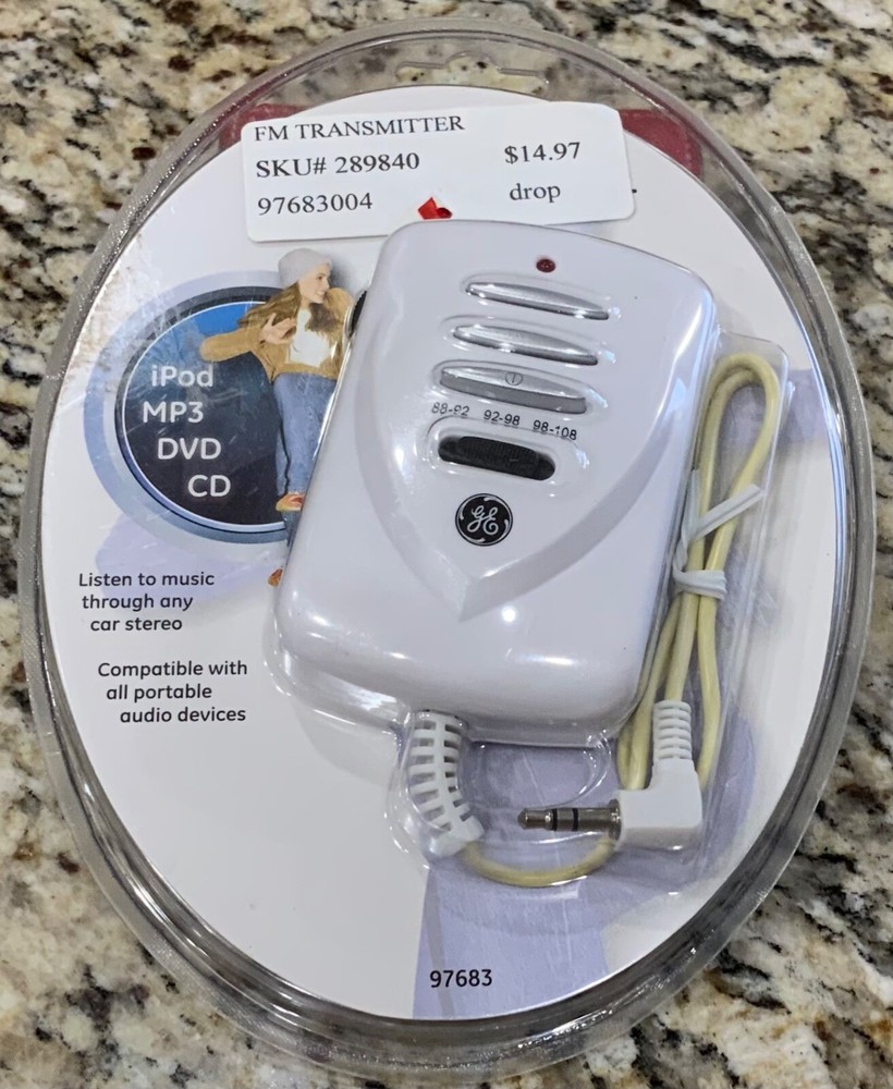GE Jasco FM Transmitter Music Car Stereo Radio w/ iPod MP3 CD DVD New NOS Sealed