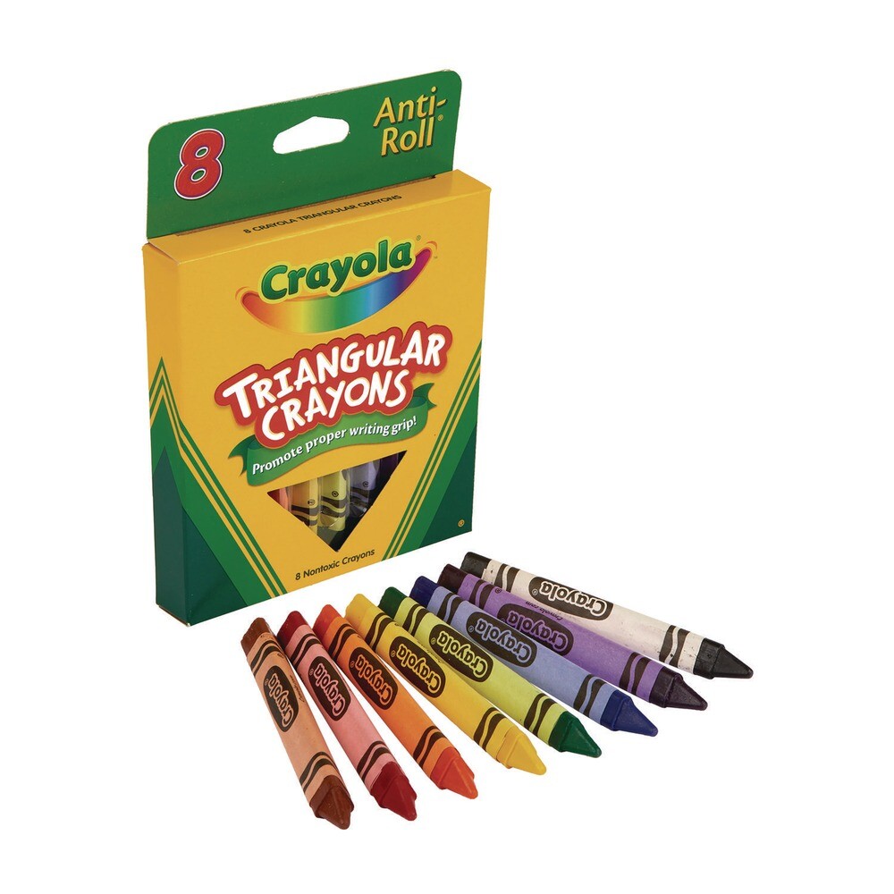 Crayola 52-4008 Triangular Crayons (8/BX) New