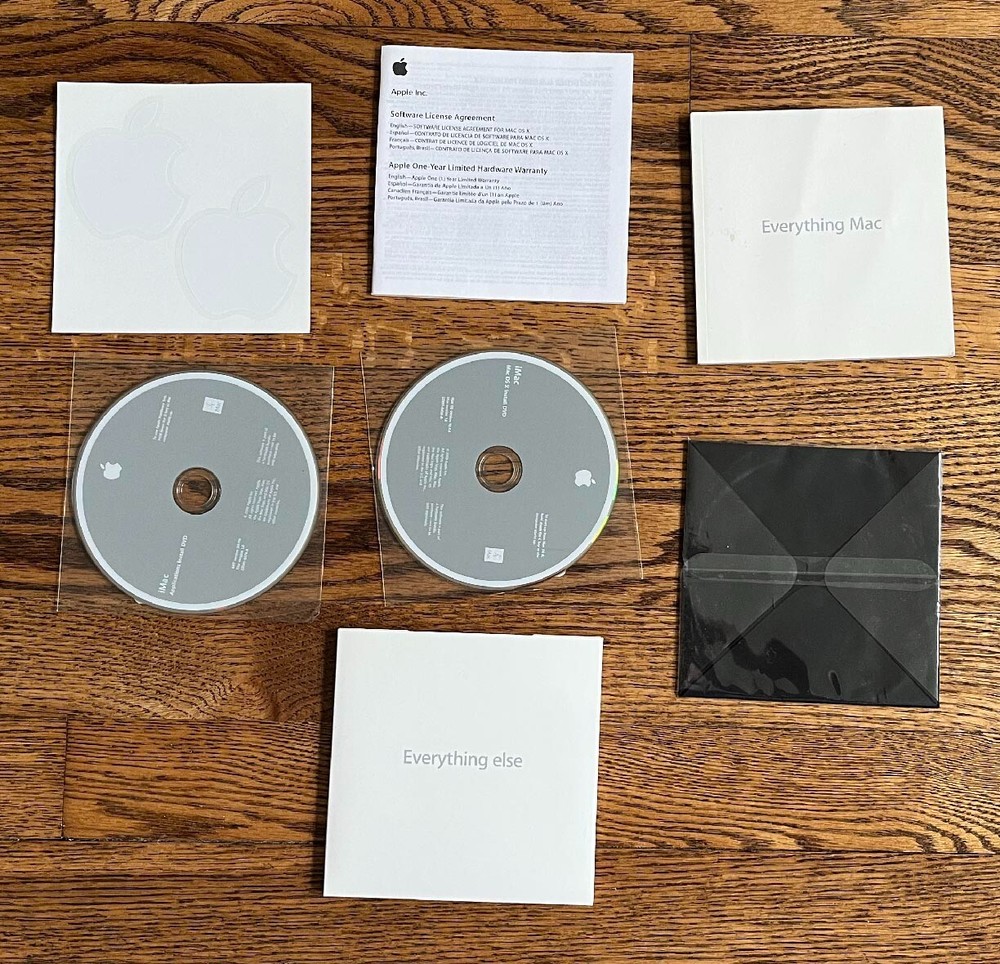 iMac installation software etc.