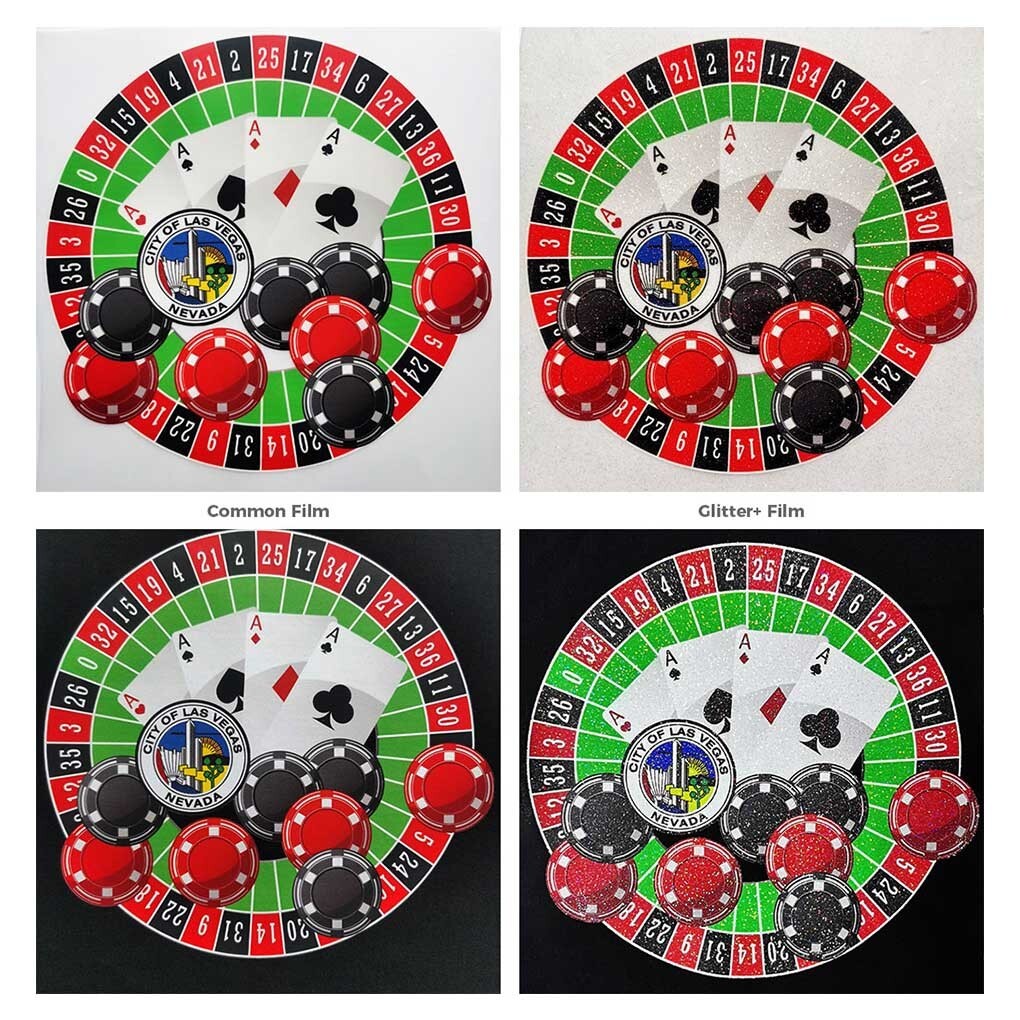 13" x 328ft DTF Glitter Transfer Film Roll Cold Peel for Dark Light Fabric USA