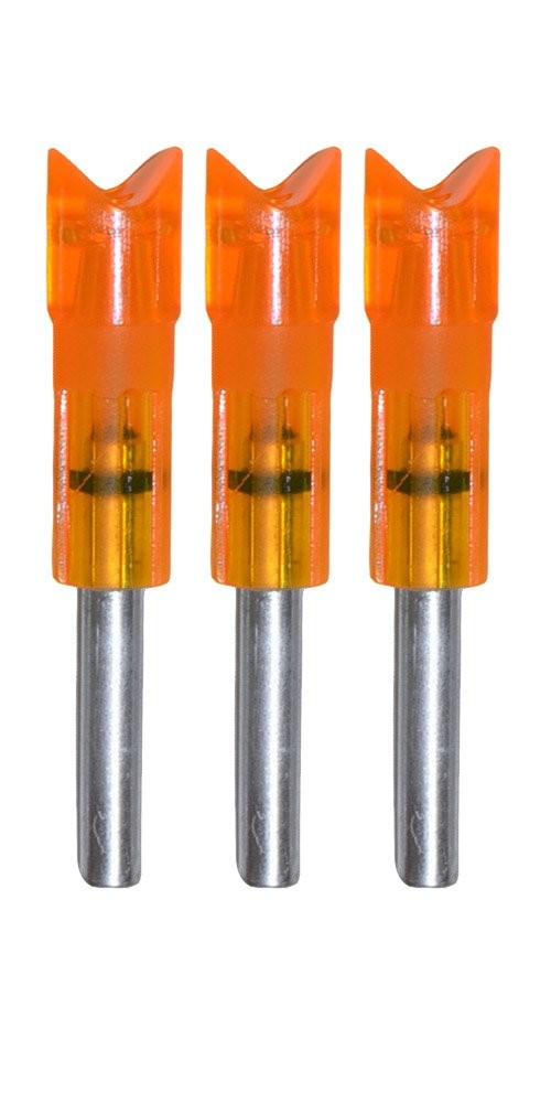 Crescent Bolt End Tips  HD Orange, 3Pack for Archery Precision