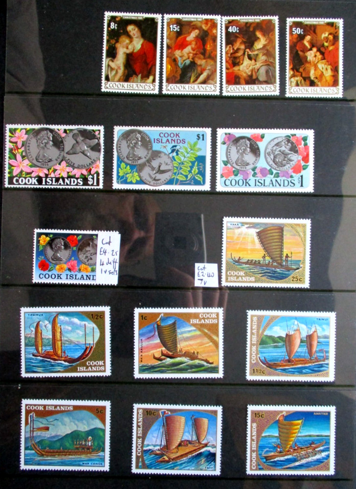 Cook Islands 24 Sets, 5 Mini Sheets & 2 Odd Values UM.