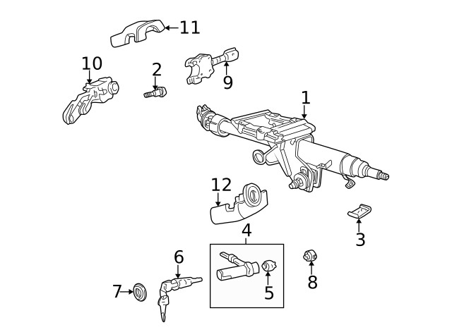 Genuine Audi Steering Column Bolt 4D0-419-699