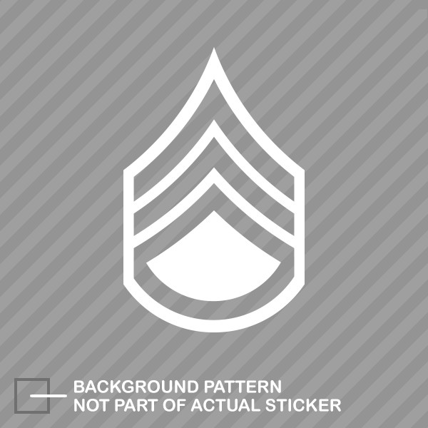 E-6 Staff Sergeant Rank Sticker Decal Vinyl SSG OR-6 E6 US Army