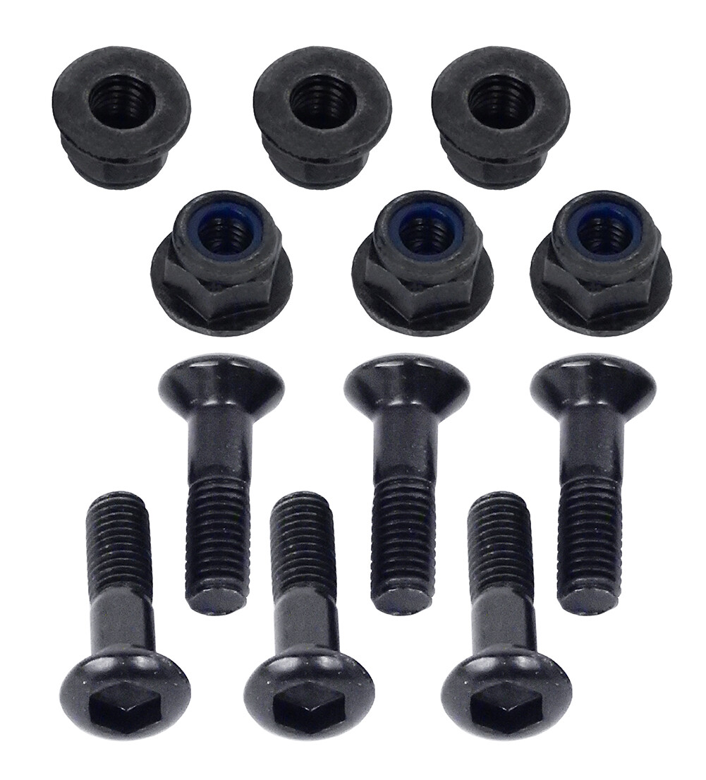 Outlaw Racing Black Rear Sprocket Bolts and Lock Nuts Motorcycle Motocross