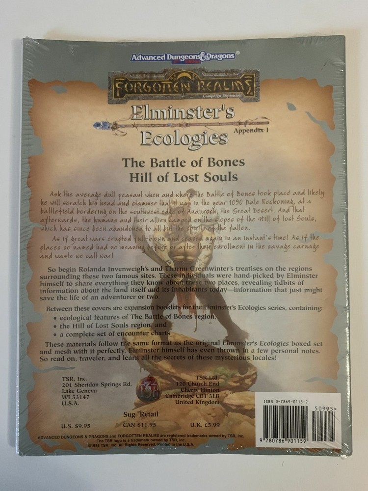 Elminster's Ecologies Appendix 1 - Forgotten Realms - AD&D 9489 - Shrinkwrap