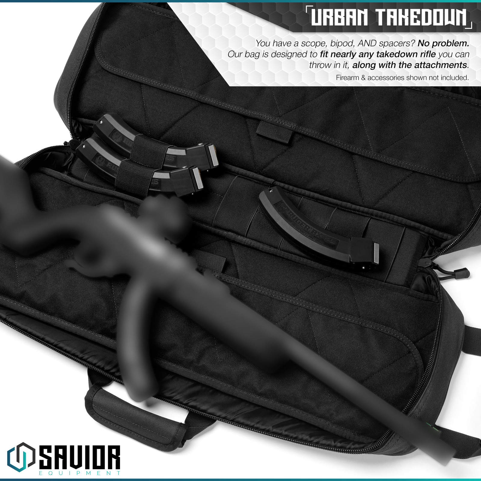 Savior Tactical Urban Takedown Bag Carbine Rifle Padded Shotgun Firearm Backpack