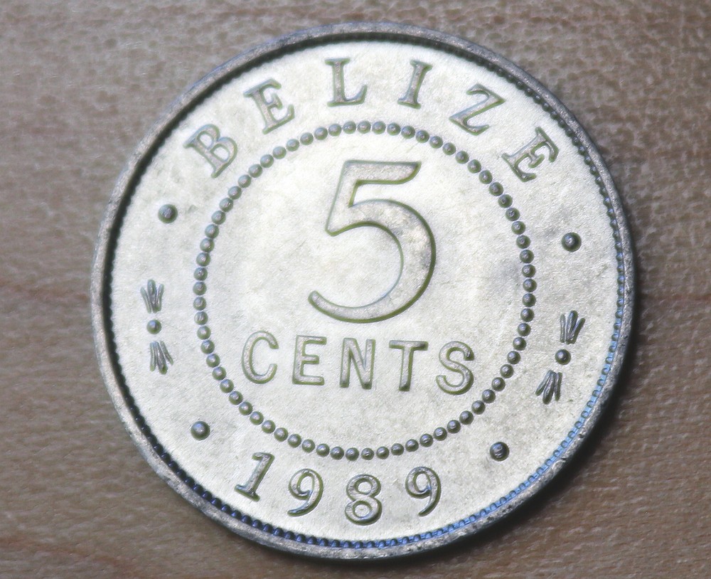 1989 Belize 5 Cents