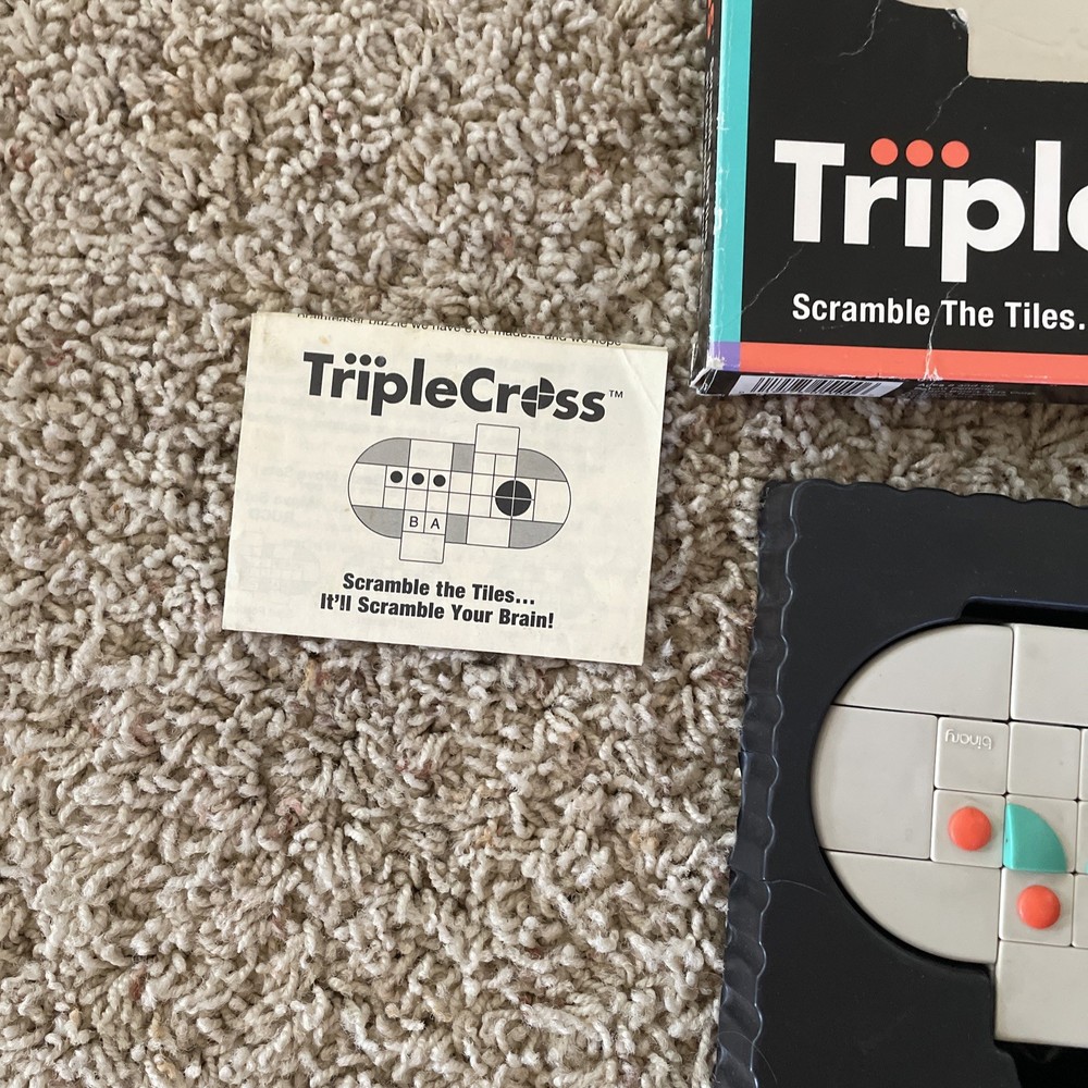 VINTAGE Triple Cross Puzzle Game COMPLETE Binary Arts 1995 Challenges Puzzles